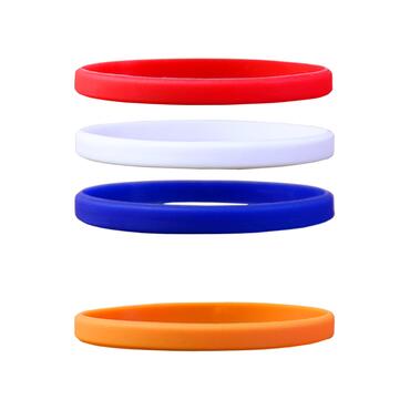 Narrow Silicone Bracelets Mix Netherlands front view