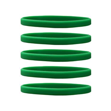 Narrow Silicone Bracelets Green - for Children front