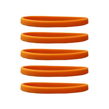 Narrow Silicone Bracelets Orange - for Children front