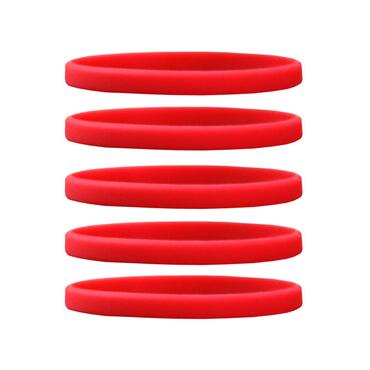 Narrow Silicone Bracelets Red - for Children front