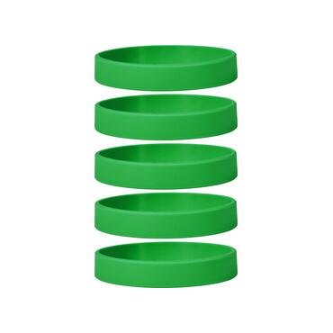 Silicone bracelets color green front view