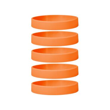 Silicone bracelets color orange front view