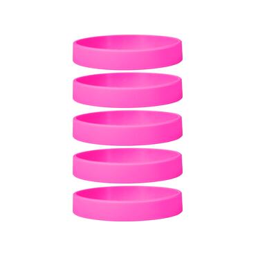Silicone bracelets color pink front view