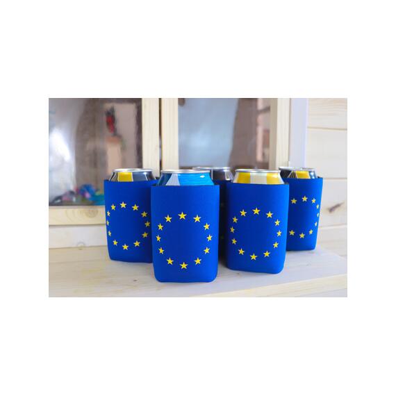 Can Coolers European Union (EU) Flag for 33cl Cans in use