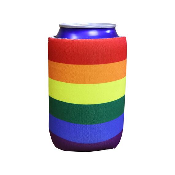 Can cooler LGBTQ+ rainbow flag in use