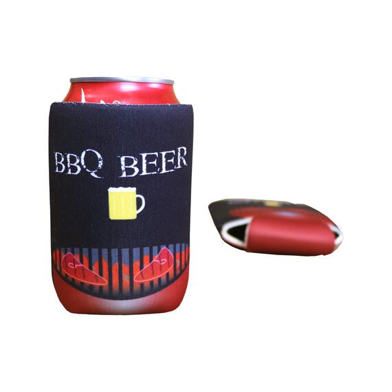 Can cooler BBQ Beer in use