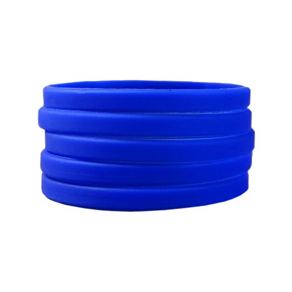 Narrow Silicone Bracelets Blue stacked view