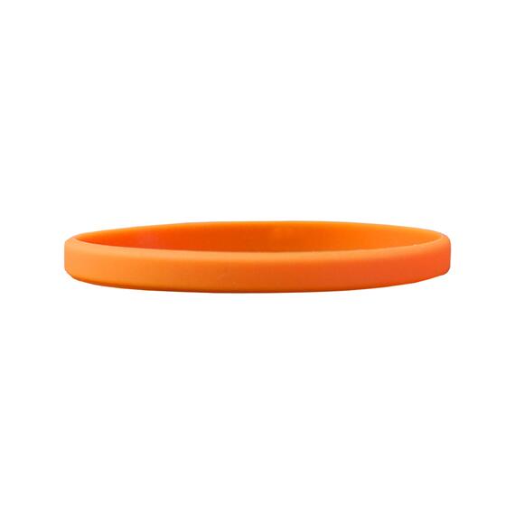 Narrow Silicone Bracelets Orange detailed view