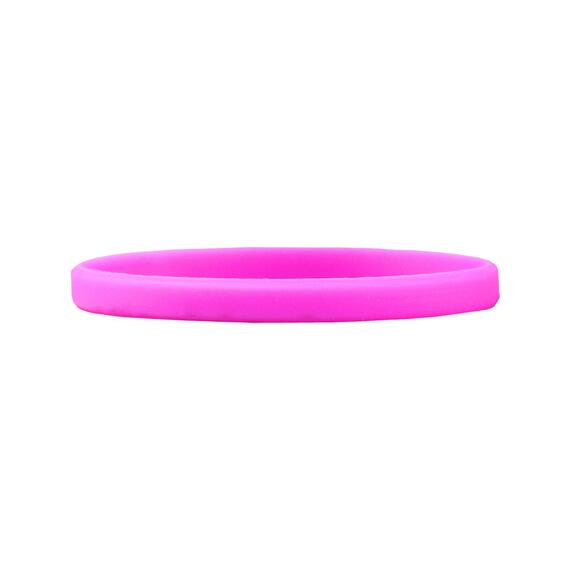 Narrow Silicone Bracelets Pink detailed view