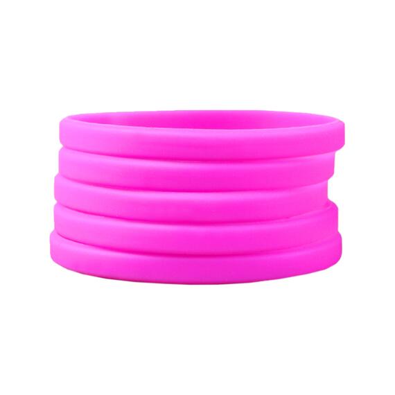 Narrow Silicone Bracelets Pink back view