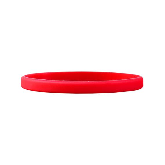 Narrow Silicone Bracelets Red detailed view