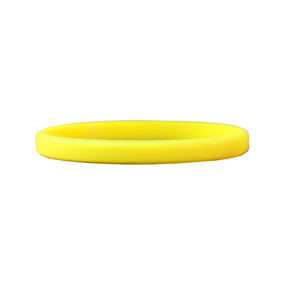 Narrow Silicone Bracelets Yellow detailed view