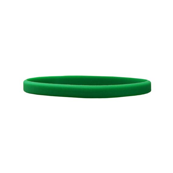 Narrow Silicone Bracelets Green - for Children detail
