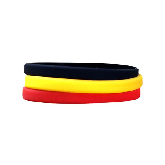 Narrow Silicone Bracelets Mix Belgium - for Children stacked