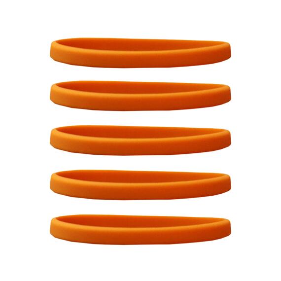 Narrow Silicone Bracelets Orange - for Children front