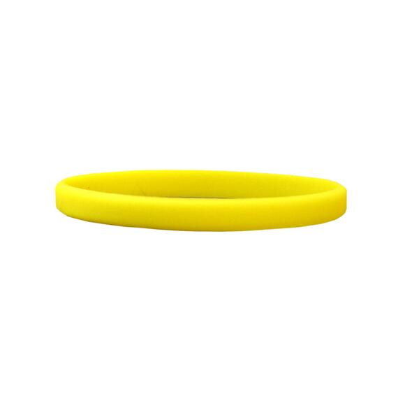 Narrow Silicone Bracelets Yellow - for Children detail