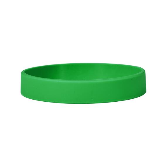 Silicone bracelets color green detail view