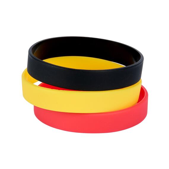 Silicone bracelets mix Belgium stacked