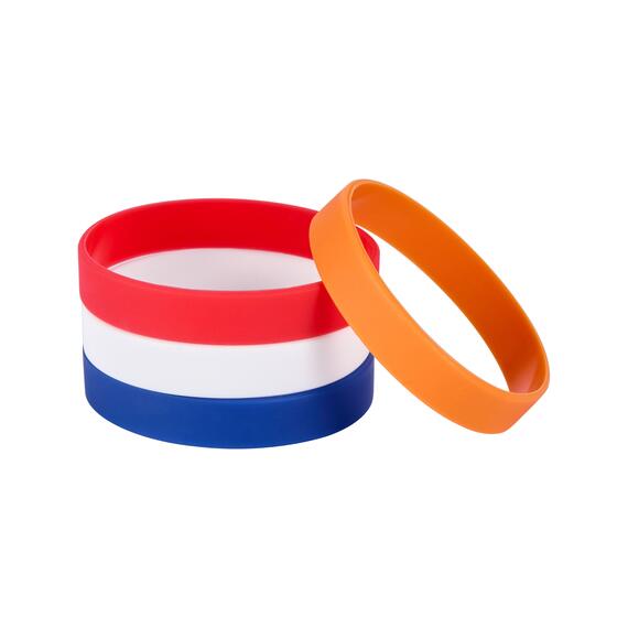 Silicone bracelets mix Netherlands stacked