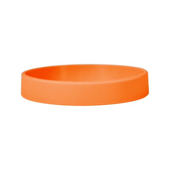 Silicone bracelets color orange detail view
