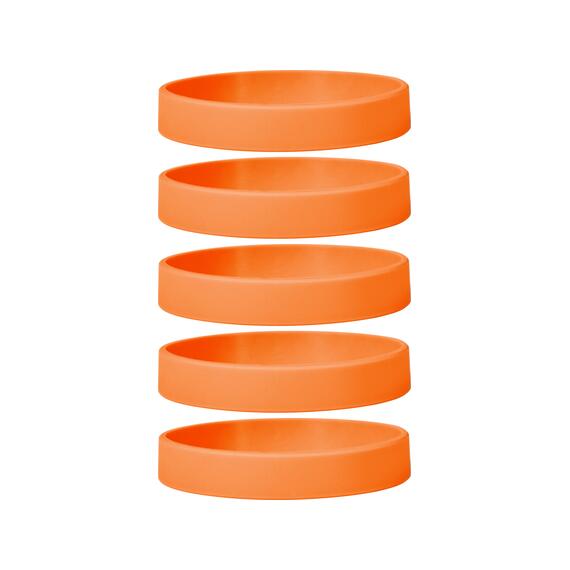 Silicone Bracelets Orange - for Adults front view