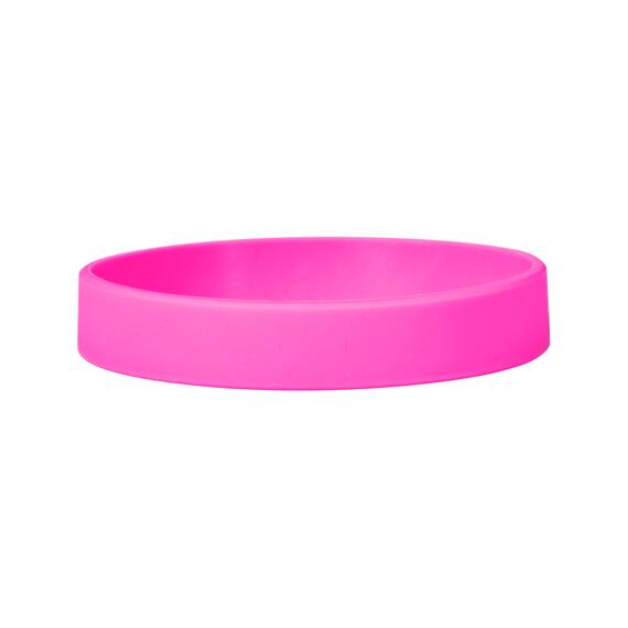 Silicone bracelets color pink detail view