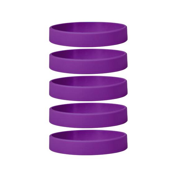 Silicone bracelets color purple front view