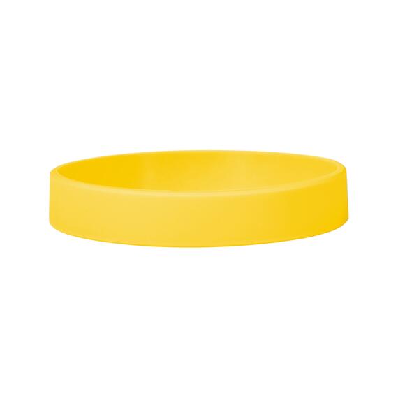 Silicone bracelets color yellow detail view