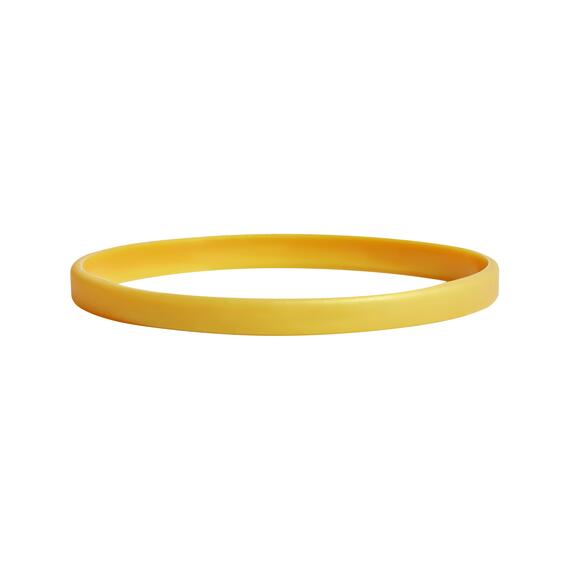 Narrow Silicone Bracelets Gold Colour detailed view