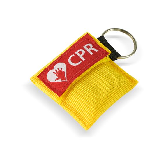 CPR Masks in Yellow Keychains detailed view
