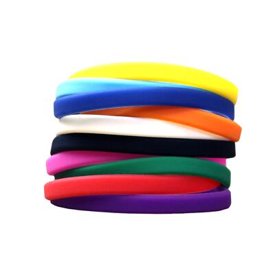 Slim silicone children's bracelets 6mm