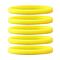 Narrow Silicone Bracelets Yellow front view