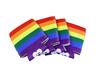 Can cooler LGBTQ+ rainbow flag front view
