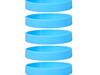 Silicone bracelets color light blue front view