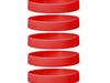 Silicone bracelets color red front view